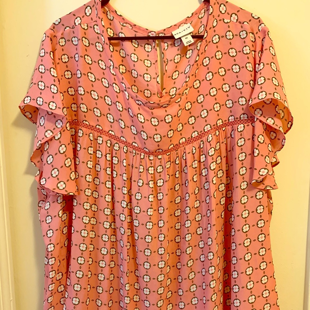 💕🌻Ava & Viv Flowy Chiffon Top